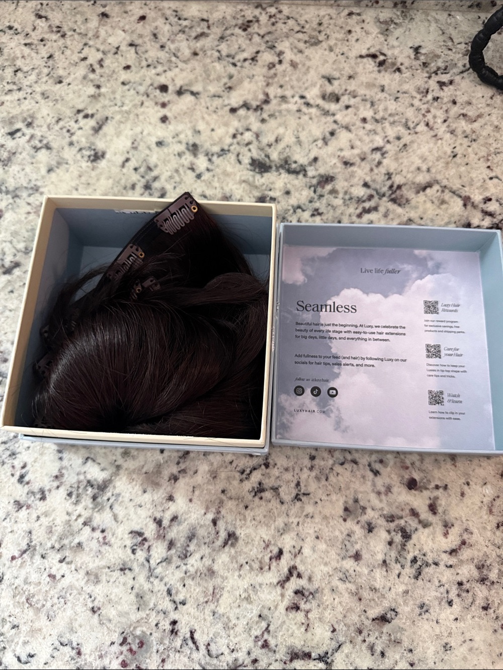 Luxy mocha brown 16 inch seamless clip ins